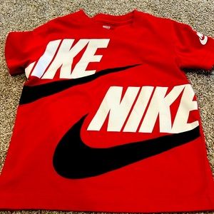 Nike boys red black and white shirt size 5-6